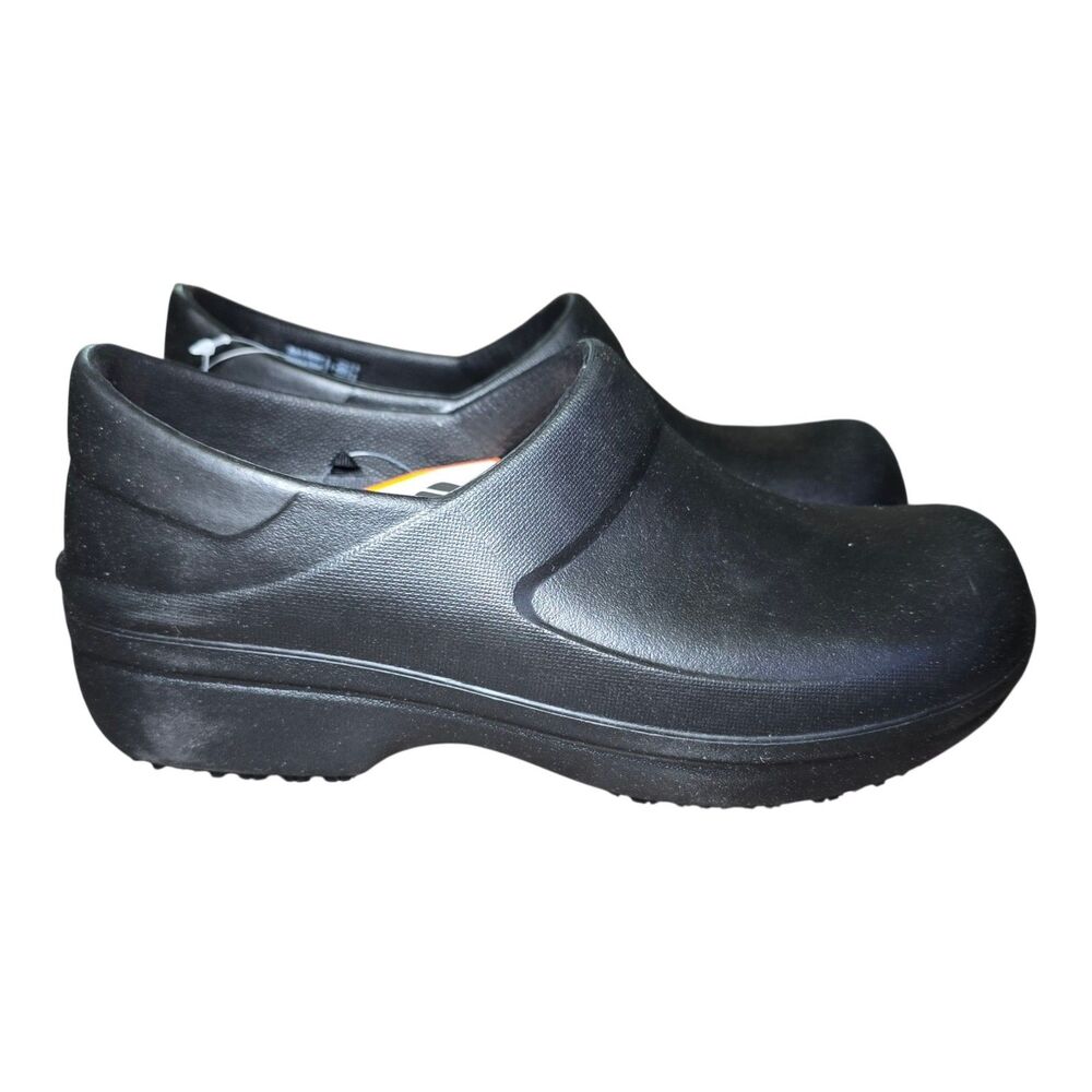 Crocs Neria Pro II Work Clog Slip-On Shoes Women's 4 Black Non-Marking Non-Slip